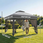Outsunny 12 ft W x 12 ft L Pop-up Tent Gazebo Instant Canopy - Dark Grey-Ideal for outdoor using