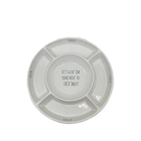Splash Taco Plate with Wooden Spoon-Hand wash only