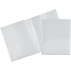 JAM Paper Heavy Duty Plastic Multi-Pocket Folders - 6 Pocket Organizer - Clear - 2 Pack-Quantity: 2 per pack | Enough to organize all your subjects & projects