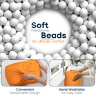 ShoppingAll Beanbag Adjustable Tablet Holder Cushion Pillow Stand - Orange-Ultra-Soft & Stable Support - The beanbag base, filled with premium polystyrene beads, provides a soft, pressure-free feel while ensuring stable device support on your lap, bed, or sofa.