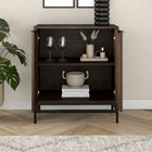 Hudson&Canal Montello 28"W Accent Cabinet - Alder Brown-Features easy assembly