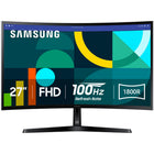Samsung S3 S36GD 27" VA Curved Monitor - LS27D368GANXZA-A more immersive viewing experience. The curved monitor wraps more closely around your field of vision to create a wider view which enhances depth perception and minimizes peripheral distractions, helping to better stay focused on what's on screen