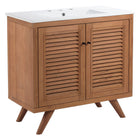 Modway Birdie 36" Bathroom Vanity - Natural/White-Assembly Required
