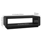 Hudson&Canal Lonni 47" Wide Rectangular Coffee Table - Black Grain-Product Dimensions: 20" L x 47.25" W x 15" H