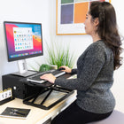 Mount-It! Adjustable Standing Keyboard and Mouse Platform - Black-Large platform gives you extra room for your keyboard and mouse or your laptop