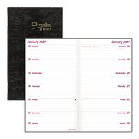 Brownline 2027 Two-Week Planner with Stitched Binding - 6" x 3-1/2" - Black-12-Month: January 2027 to December 2027