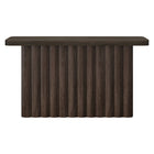Hudson&Canal Olie 55" Wide Rectangular Fluted Console Table - Brown Oak-Table is made of high-quality and durable MDF and PVC materials