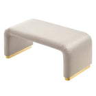 Modway Koda Performance Velvet Waterfall Ottoman - Brass/Almond-8