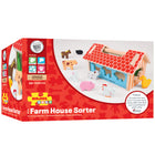Bigjigs Toys Farm House Sorter 11-Piece Set-Kids will enjoy matching each animal to its uniquely shaped slot on the wall of the farm house