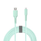 Basic Tech 6 foot Lightning Braided Cable - Mint-C89 fast charging cable