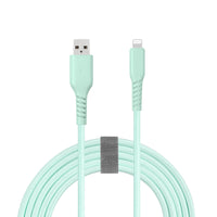 Basic Tech 6 foot Lightning Braided Cable - Mint-C89 fast charging cable