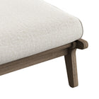 Modway Saratoga Outdoor Teak Ottoman - Pebble-Assembly Required