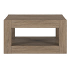Hudson&Canal Hughes 32"W Square Coffee Table - Antiqued Grey Oak-Table is made of high-quality and durable MDF materials