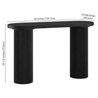 Hudson&Canal Isa Oval Fluted Console Table - 55" W - Black Grain-Product Dimensions: 55" L x 15.5" W x 29.5" H