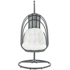 Modway Whisk Outdoor Patio Swing Chair Without Stand - White-Sturdy Powder-Coated Steel Frame