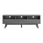 Modway Render 60" TV Stand - Charcoal-Tapered Wood Legs