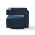 Modway Booth Performance Velvet Performance Velvet Swivel Armchair - Midnight Blue-360 Degree Swivel Base
