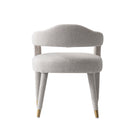 Manhattan Comfort Aspen 23.2" Mid-Century Modern Tweed Upholstered Dining Armchair - Silver Lining - Set of 2-24" L x 22" W x 30.3" H