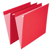 Staples Red Hanging File Folders - Letter Size - 25 Pack-Accommodates letter-sized documents