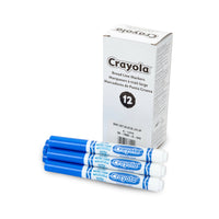 Crayola Broad Line Washable Markers - Blue - 12 Pack-Add bold, vibrant colour to artwork, school assignments and other creative projects