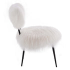 Modway Skylar Sheepskin Chair - White-Non-Marking Foot Glides
