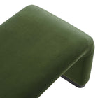 Modway Koda Performance Velvet Waterfall Long Bench - Black/Moss Green-8