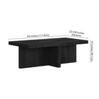 Hudson&Canal Elna 44"W Rectangular Coffee Table - Black Grain-9