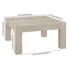 Hudson&Canal Langston 34"W Square Coffee Table - Alder White-9