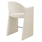 Modway Talia 37" Performance Velvet Counter Stool - Alabaster-Floor Protecting Foot Pins