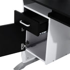 HOMCOM 39.4" Computer Desk with Keyboard Tray and CPU Stand - Black-With sliding keyboard tray and CPU stand