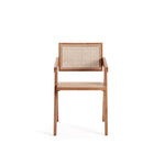 Manhattan Comfort Hamlet 19.67" Industry Chic Dining Arm Chair - Nature-Seat Made from Natural Cane