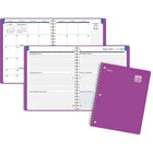 Mead 2026-27 Upper Class Student Weekly/Monthly Planner - 11"x 9" - Purple - Bilingual-Bilingual (English and French)