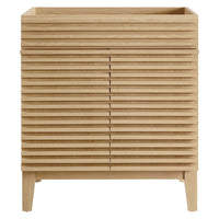 Modway Render 30" Bathroom Vanity Cabinet - Oak-Mid-Century Modern Style