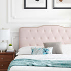 Modway Amber Performance Velvet Twin Platform Bed - Pink-Wood Slat Support System