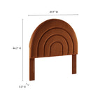 Modway Solana Arched Performance Velvet Twin Headboard - Rust-6