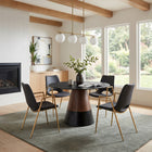 Zuo Desi Dining Chair - Black/Gold - Set of 2-Dimensions: 23.2" L x 21.7" W x 32.5" H