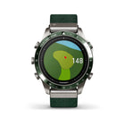 Garmin MARQ Golfer (Gen 2) Modern Tool Watch-The green view feature gives you each green's true shape from wherever you are on the course, and it allows you to move the pin for greater accuracy.