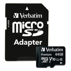 Verbatim 64GB Class 10 UHS-1 MicroSDXC Card with Adapter, Black-High performance mobile solution to quickly capture, load and transfer your multimedia content on your smartphone, tablets or other mobile devices