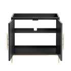 Modway Awaken 36" Bathroom Vanity Cabinet - Black-Spacious Storage