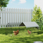 PawHut 73" Small Animal Cage with Roof - Light Grey-With 2 main gates and 2 side gates, you can get access to your pets easily 