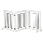 PawHut Folding Freestanding Pet Gate with 2 Support Feet - White-Foldable for easy storage 