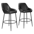 Zuo Vila Barstool - Black - Set of 2-Armrest support