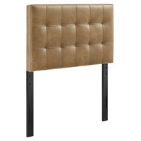 Modway Lily Vegan Leather Twin Size Headboard - Toast-Faux Leather Upholstery
