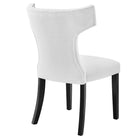 Modway Curve Fabric Dining Chair - White-Chair Weight Capacity: 500 lbs.