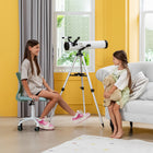 Homy Casa Fabric Task Chair - Aqua-Colourful casters suitable for hardwood or carpeted floors