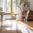 Nicer Furniture Louis XVI Ghost Chair - Crystal - 2 Pack-Dimensions: 21"W x 22"D x 36"H, Seat Height 18.5".