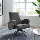 Modway Superior Performance Velvet Swivel Chair - Grey-Performance Velvet Upholstery