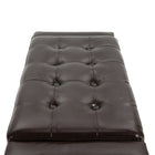 HOMCOM Storage Bench with Flip Top Ottoman - Brown-Colour: Brown