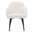 Zuo Jolie Dining Chair - Ivory - Set of 2-Soft and smooth velvet fabric