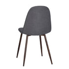 FurnitureR - Fabric Dining Chair - Grey - 4 Pack-8